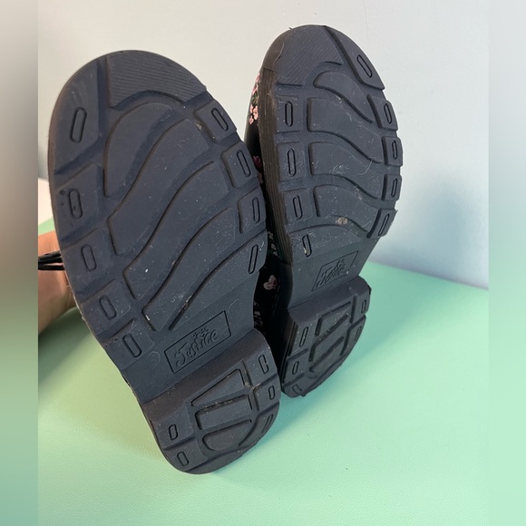 Justice Black with Pink Butterflies & Flowers Booties, Girl size 11 Boots - Picture 7 of 8